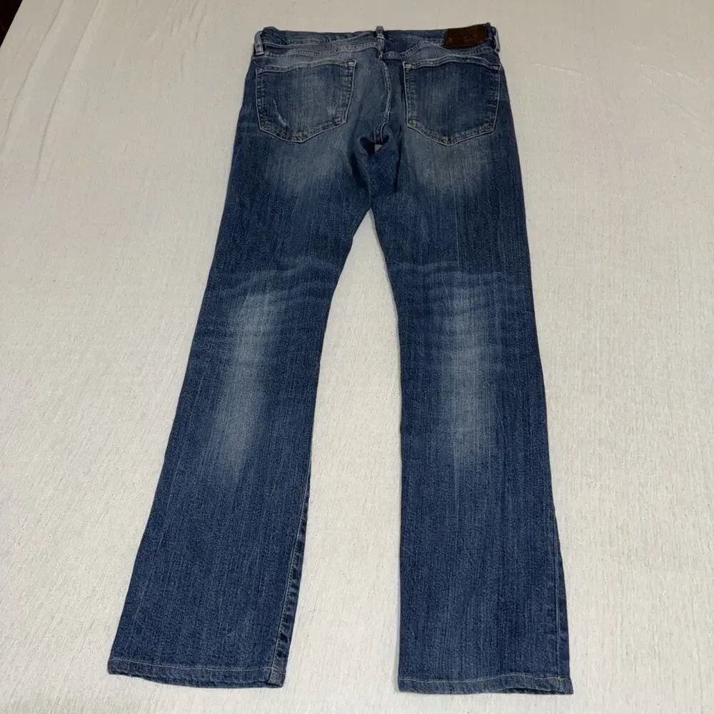 Polo Ralph Lauren Jeans Mens 32x32 Blue Varick Slim Straight Denim Nice Fade